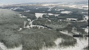 Winter in the Harz national park. Drone aerial footage of the idyllic village Schierke at the bottom of the Brocken Mountain in Germany, Europe.