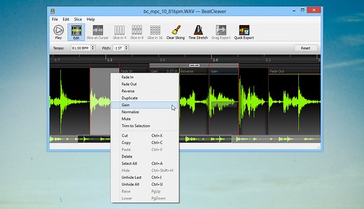 BeatCleaver by Oscillicious - Audio Editor Application