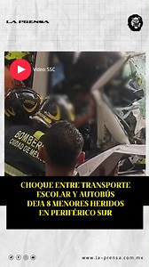 ¡Qué susto! 😱🚨 Conductor de transporte escolar pierde el control del volante y se impacta contra un camión, en alcaldía Álvaro Obregón. Cerca de ocho menores de edad resultaron heridos. . . . #accidente #transporteescolar | La Prensa