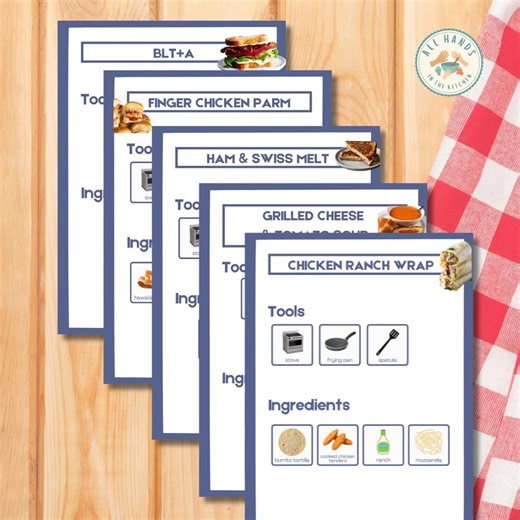 Visual Recipe Cookbook Sandwiches | 5 Easy, Family-friendly, Toddler Visual Picture Recipe Cards | Cooking Printable (digital Download, PDF) - Etsy Canada