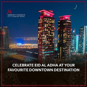 36 reactions · 6 comments | ⛱️ This Eid Al Adha, choose from a selection of thoughtfully designed staycation offers and food and beverage experiences at Marriott Marquis City Center Doha Hotel to make the most of your holiday! For more information: ☎️ 4419 5000 #Qatar #ILoveQatar #marriottmarquisdoha #marriottbonvoy #ILQMMCCJun22 | ILoveQatar.net - ILQ | Facebook
