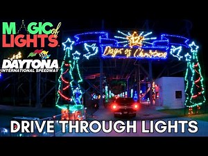 Magic of Lights Daytona Drive Through Christmas Lights 2025 at Daytona International Speedway [4K]