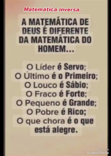 Matemática inversa.