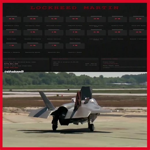 🔴 عاجل | هاممجموعة إيرانية جديدة تدعى (APT Iran) ادعت أنها اخترقت شركة لوكهيد مارتن — المصنّع الرئيسي لطائرات الـF-35 — وسرقت 375 تيرابايت من البيانات شديدة السرية، وعرضتها للبيع على سوق دارك ويب روسي مقابل 598 مليون دولار.لوكهيد مارتن قالت إنها "على علم بالأمر"، وقالت نحن "واثقين تماماً في أنظمة الأمان المتعددة الطبقات الخاصة بنا"الغريب انه حتى الآن لم يتم نشر أي عينة من البيانات !!برأيك، هل تعتقد انه تم الاختراق فعلاً؟