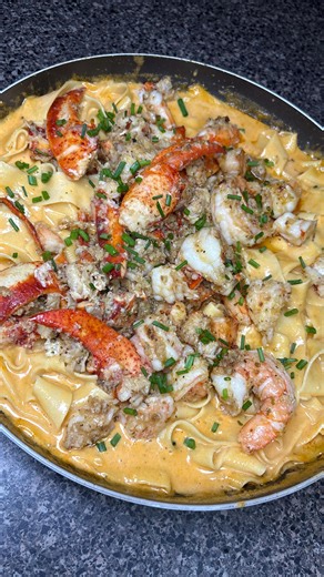 Bri on Instagram: "Lobster Pasta #lobster #pasta #dinneridea #meal"