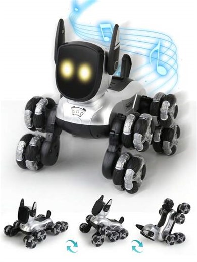 1pc Remote Control Stunt Car Toy, 8WD RC Car With Lights, Music, 360° Rotation Drift Toy Car, Interactive Smart Robot Dog Toy, Remote Control Stunt Robot Toy With Remote, Music And Tricks, Electronic Pet Dog Toy, Suitable For Boys Girls Gifts, Birthday Gifts, Easter Gifts, Full Range Multi-Posture Driving, Adaptable To Various Terrains, 2.4GHz Remote Control Robot, Christmas Children's Birthday Toy, Suitable For Children And Adults Aged 3-6 7 8 9 10 11 12 13 And Above | SHEIN