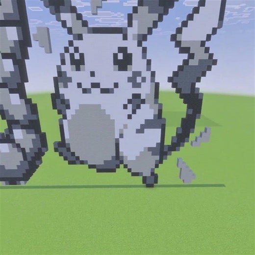 Minecraft Pixel Original Pikachu Sprite Red/Blue 025 #minecraft #pokemon #pixel #pixelart