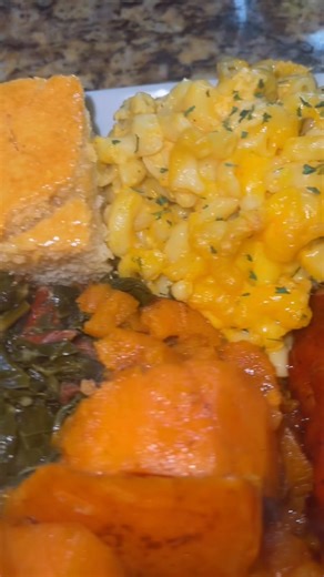 One thing my momma taught me how to do is cook. And my God I didn’t miss when it comes to the kitchen period She taught me to cook with love! I cooked most of this on my live last night #cooking #fypシ゚viralシfypシ゚ #fypシ゚viralシシ #viralvideoシ #reelsfypシ #cooking #CookingWithApril #foodlover #food #cornbread #collardgreens #barbecuechicken #bakedmacaroni #CandiedYams #CookingWithApril | April Melton