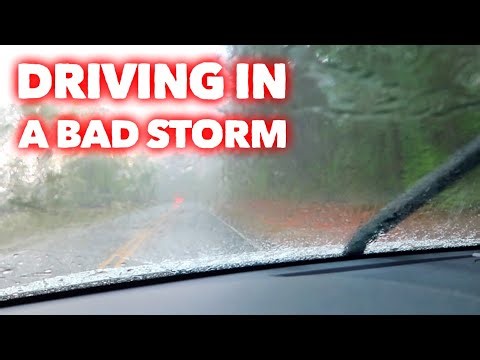 DRIVING IN A BAD STORM | NEWBORN SHOTS | Family 5 Vlogs