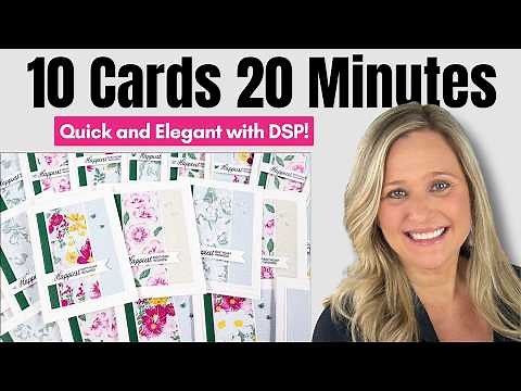 Quick & Elegant! 10 Cards in 20 Minutes with Velvet Meadow DSP | Stampin' Up!