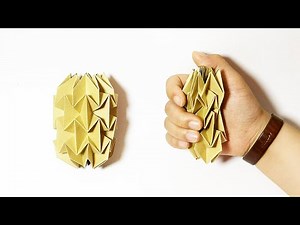 [Origami] Stress Relief Toy 2.0 | Crumpled Paper Ball | DIY Magic Paper Crafts | 減壓手工折紙玩具，捏後（擠壓）恢復原樣