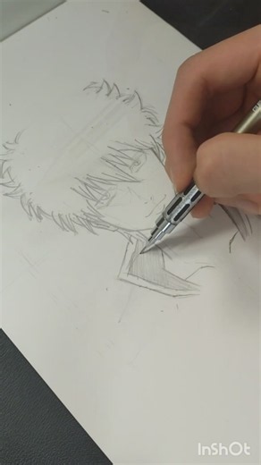 I tried drawing [Gintoki Sakata] from Gintama #Gintama #illustration #illustrationmaking #analogi...