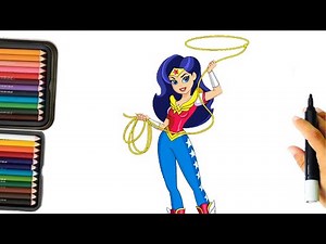 wonder woman drawing easy step by step