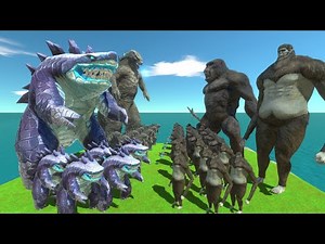 SHARKZILLA x GODZILLA vs KONG x BEAST TITAN | Ultimate Kaiju Team Fight - ARBS