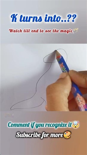 K turns into..?? 🦘✨ Kangaroo drawing #kangarooart #alphabetart #drawingreels #artshorts