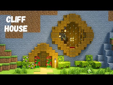 Minecraft: How to Build a Stunning Cliffside / Mountain House - perfect for survival house