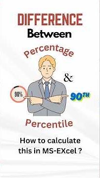 Difference between percentage and percentile | How to calculate percentile in Excel?