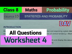 DAV Class 8 Maths chapter 15 worksheet 4