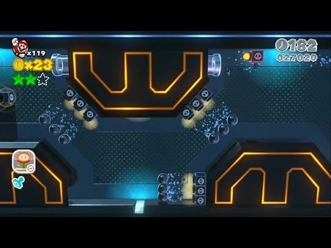 Super Mario 3D World 100% Walkthrough Part 31 - World Star-9 - Cosmic Cannon Cluster