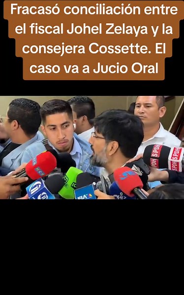 El fiscal general de la República, Johel Zelaya, confirmó que el proceso judicial contra la consejera del Consejo Nacional Electoral (CNE), Cossette López, continuará luego de que este lunes no se lograra una conciliación durante la audiencia celebrada en los tribunales. Zelaya indicó que tras el fracaso de la conciliación el caso seguirá su curso hasta llegar a juicio, señalando que “el proceso continúa y vamos al juicio oral”, además afirmó que presentará todas las pruebas necesarias ante el j