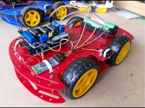 Carro controlado por Bluetooth usando Arduino uno, Bluetooth hc-05 y Shield Driver L293D