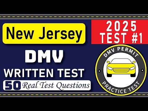 2025 New Jersey DMV Written Test 1 | 50 Real Test Questions | New Jersey DMV Practice Test