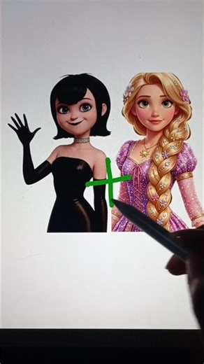 Mavis Dracula transforms into Rapunzel | Disney princess glow up #mavisdracula #rapunzel #disney