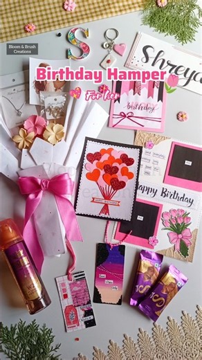 DIY Birthday Gift Hamper 💖। #hampers #birthdaygift #viralvideo #trendingshorts