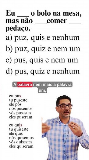 Eu pus ou Eu puz / Eu quis ou Eu quiz? #portuguêsdozero #concursospublicos