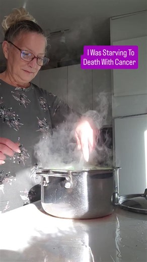 When cancer steals appetite, our body starts stealing from itself. At my worst I was losing over a pound a day and eventually I became too weak to walk from room to room. Nobody can eat when they’re nauseated by food smells, and nothing was working for me. At my worst I was living on nothing but peppermint tea. This wasn’t just “weight loss,” it was my body eating its own muscle. Cancer, the stresses and trauma that come with it, triggers inflammation that shuts down all hunger signals while ram