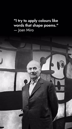 Joan Miro: Painting in Poetry “I try to apply colours like words that shape poems, like notes that shape music.” Joan Miro’s art feels exactly like that; lyrical, playful, and deeply intuitive. Rather than paint literal subjects, he created a language of shapes and symbols where every hue carried rhythm and meaning. From the bold simplicity of his early surrealist experiments to the dreamlike Constellations series, Miro’s work moves like verse on a page. His canvases are alive with floating form