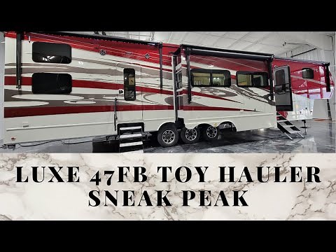 Luxe 47FB Toy Hauler Sneak Peak; Tampa Rv Show 2022