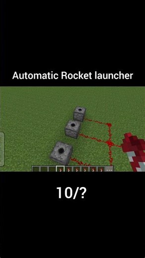 how to make automatic rocket launcher in Minecraft#minecraft #viral #gaming #minecraftbuilds #shorts