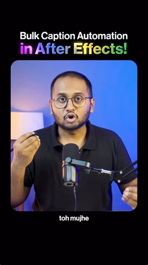 Rupendra Dewangan | Content Marketing | Create Bulk Captions in After Effects! 🤖 #videoediting #premierepro #contentcreation | Instagram