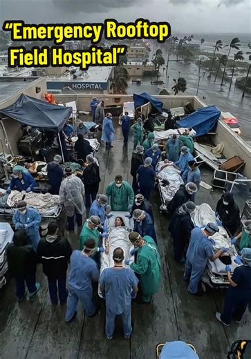 “Emergency Rooftop Field Hospital” #naturaldisaster #flood #foryoupage #aidisaster #hospital