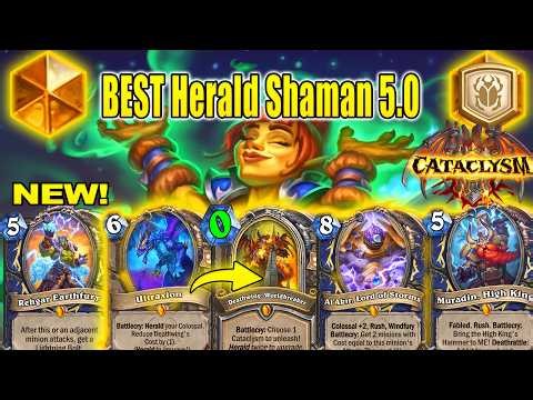 84% Winrate Herald Shaman 5.0 Deck To Craft After Nerfs & Climb Ranks At CATACLYSM | Hearthstone