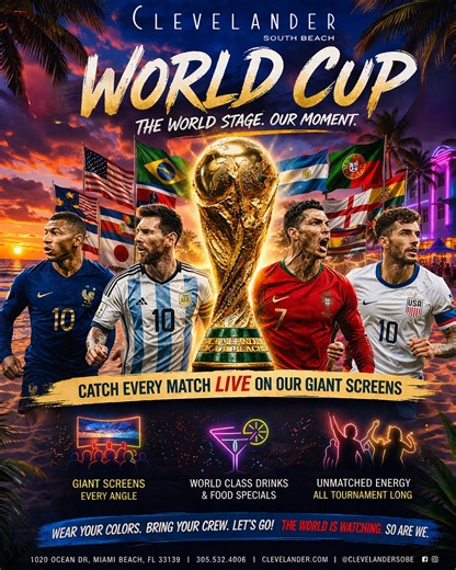 WC Watch Party (06/11) tickets by Clevelander South Beach