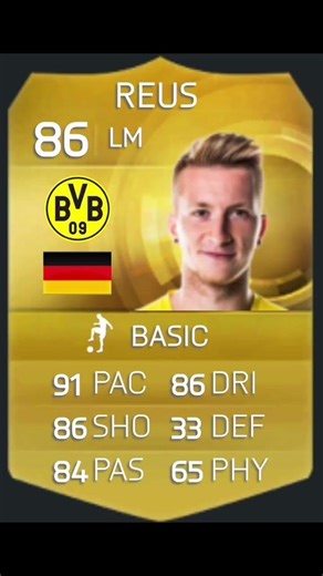 REUS FIFA RATINGS OVER THE YEARS!! #reus #bvb #dortmund #bundesliga #mls #lagalaxy #germany