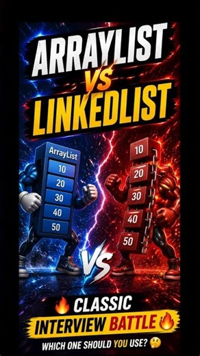 ARRAYLIST vs LINKEDLIST 😳 Interview Gold #java #interviewprep