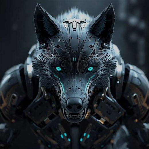 This cyber wolf should not exits #ai # #wolf #cyberwolf