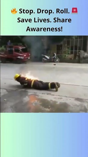 🔥 Stop, Drop, Roll A Life Saving Technique #fire #safetyfirst #WorkplaceSafety #savelife #hse
