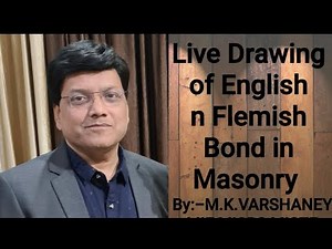 Drawing of English n Flemish bond with L,T & Cross junction in brick work.