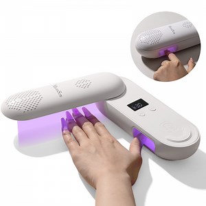 Melodysusie UV Nail Lamp, Plus20F Cordless Rechargeable UV Nail Light UV Protection Innovation for Gel Nails with 2 Timers, Home & Salon, White