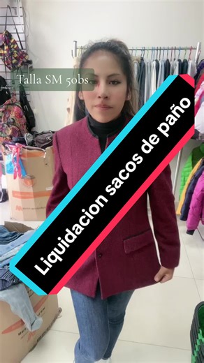 Liquidacion de sacos de paño en Tienda de Ropa Alto San Pedro