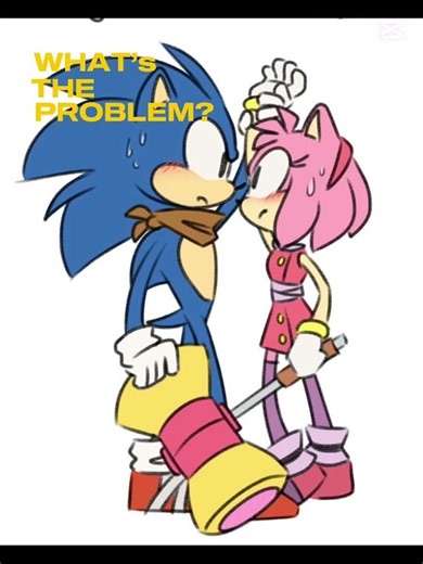 Sonic no puede parar sus sentimientos por Amy 💙🩷😉😏
