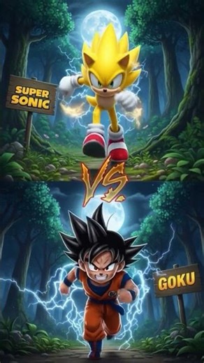 Goku kids Vs Super Sonic #sonic #goku