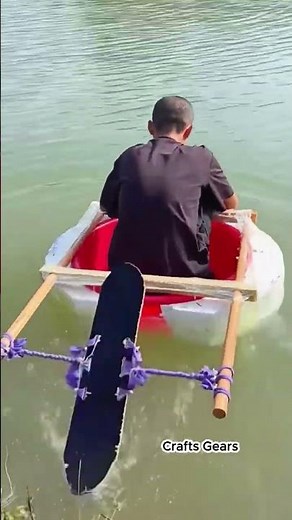 1. Homemade boat 2. Demonstration of a homemade marine engine