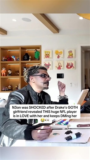 N3on was SHOCKED after Drake’s GOTH girlfriend revealed THIS huge NFL player is in LOVE with her and keeps DMing her 😭👀 #n3on #pinkchyu #drake