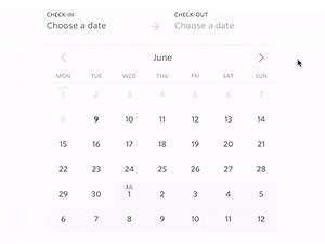 Calendar, date range picker