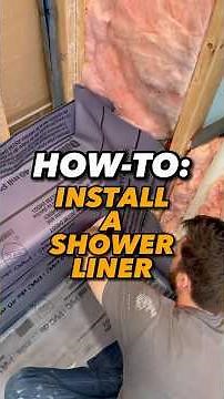 HOW-TO: Check out this step-by-step tutorial to install a shower liner for your bathroom reno! 🚿✨